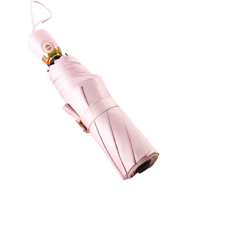 Маленький свежий автоматический зонт простой однотонный креативный виниловый солнцезащитный зонт плюс зонт