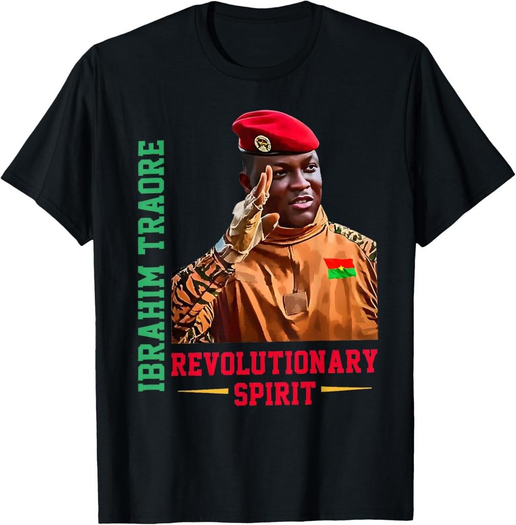 Burkina Faso Ibrahim Traoré Thomas Sankara African President Graphic T Shirts Women Unisex High Quality Cotton Shortsleev