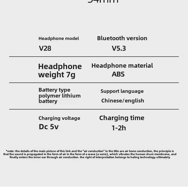 Новые наушники Bluetooth с воздушной проводимостью, одно вращение уха, с зарядным отсеком, без ушного подвесного внешнего звука, большая мощность
