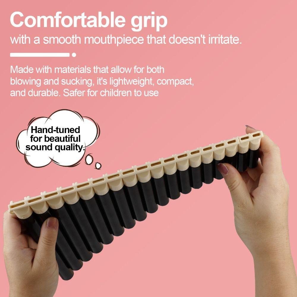 18 Pipes Pan Flute Portable Wind Instrument Beginner Friendly C Scale Panpipe Practice Instrument