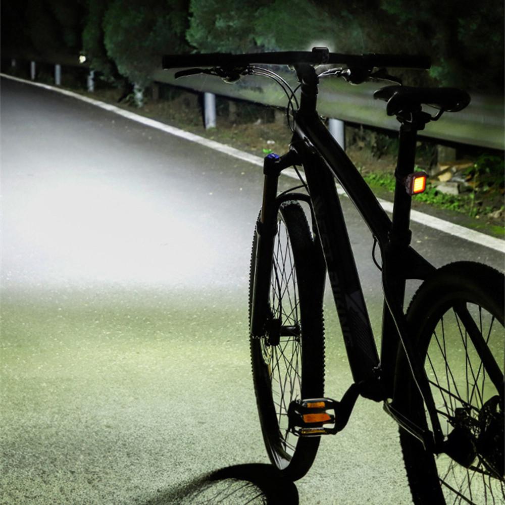 Bicycle Headlight and Tail Light Set Type-C Charging Night Riding Warning Light Suitable for Most Bikes