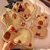 Коралловый флис Капибара Подвесное ручное полотенце с рисунком капибары Толстые кухонные полотенца из микрофибры Простая полиэстеровая ткань