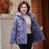 Женская осенне-зимняя куртка однотонная с капюшоном свободная короткая утолщенная ветрозащитная куртка для мам