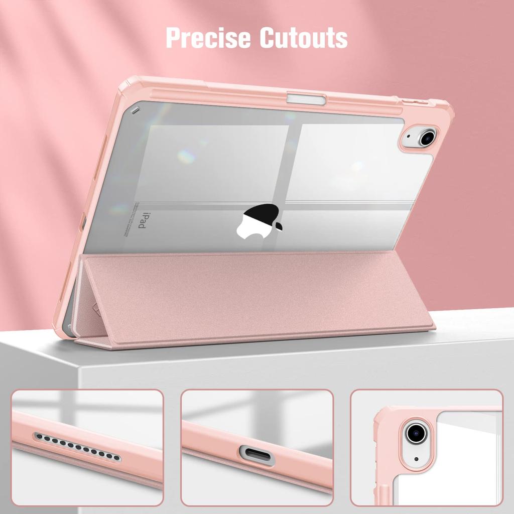 IPad (А16) Чехол для iPad 10-го поколения [11-дюймовый / 10,9-дюймовый] с держателем для карандаша, Smart Cover с мягкой задней панелью из ТПУ