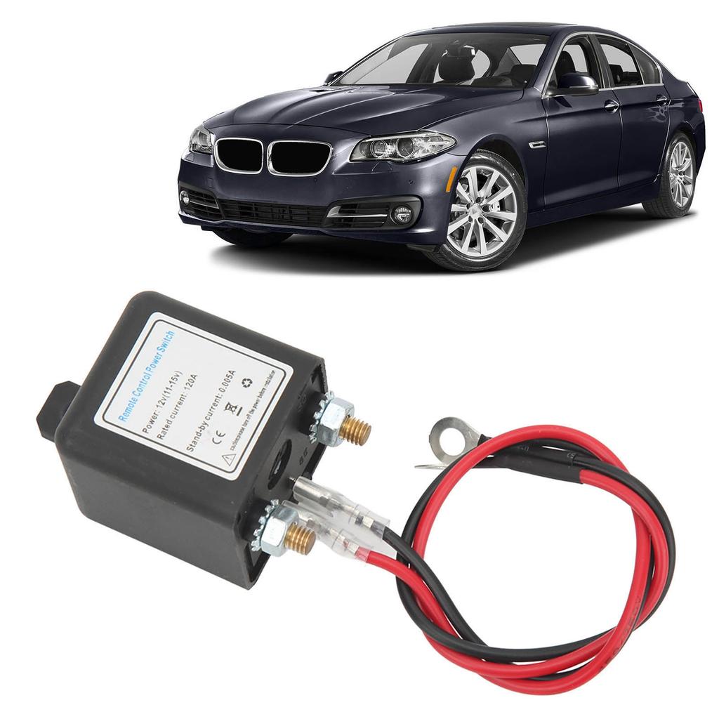 Car Battery Disconnect Switch Power Cut Off Kill Switch with Remote Control Copper Terminal for Auto