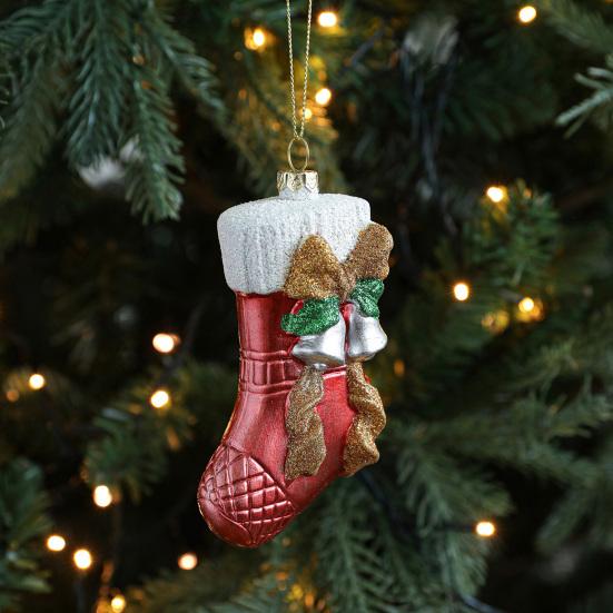 Christmas Ornaments Textured Bear Decorations Cute Playful Santa Hat Glove Sock Designs Versatile Xmas Tree Home Decor Accents