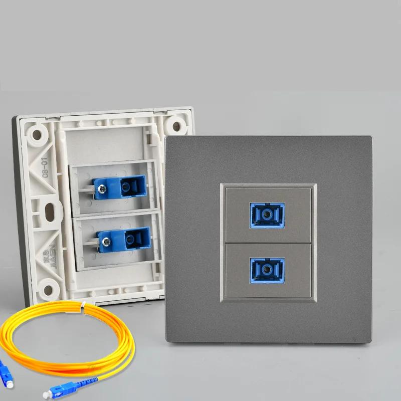 Depoguye Настенная панель с одним портом оптоволоконной информационной розетки, настенная панель оптоволоконных разъемов SC с оптоволоконным кабелем