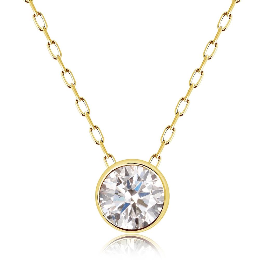 Diamond Fukurin Necklace Gold 18K K18 [Lara Christie] H&C 0.2ct Lp37-0004-yg