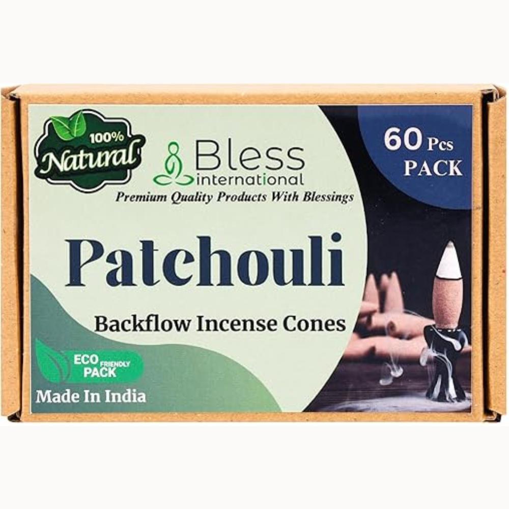 Bless-International Пачули-100%-Натуральные-благовония-обратный-конусы-для-водопада-ручной-органической-химии-без-для-очищения-релаксации-