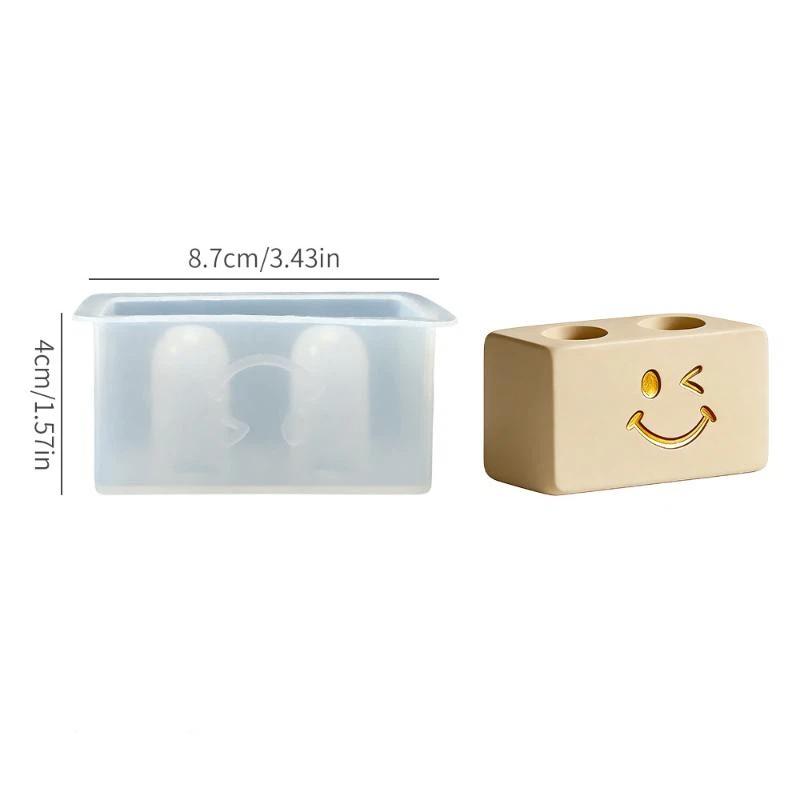 Держатель для пробирок с цветами Силиконовые формы DIY Ручная работа Поднос для вазы Форма для эпоксидной смолы Подсвечник Форма для гипса и цемента