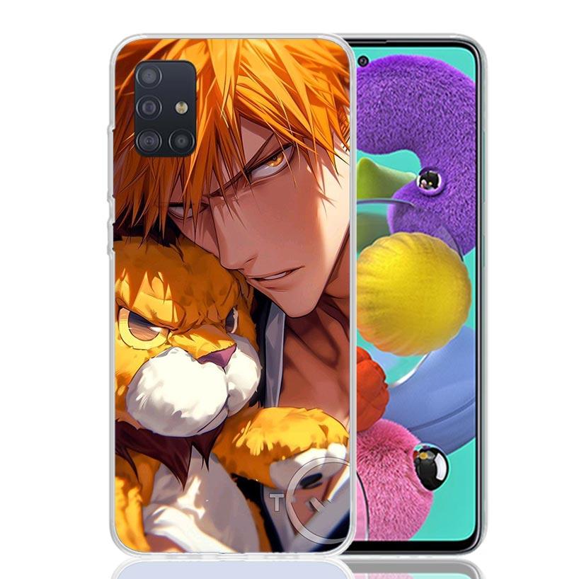 Чехол для телефона Kurosaki Ichigo Bleach для Samsung Galaxy A52 A32 A22 A12 A02S A50S A30S A51 A31 AA71 Note 20 Ultra 10 S10 Plus Galax