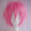 30cm Short Straight Cosplay Wig Anime Tilt Up Compatible Universal Omnipotent Heat Resistant Synthetic Hair Wigs + Wig Cap
