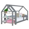 Cabin Bed with Shelf 80 X 160 Gray and Natural