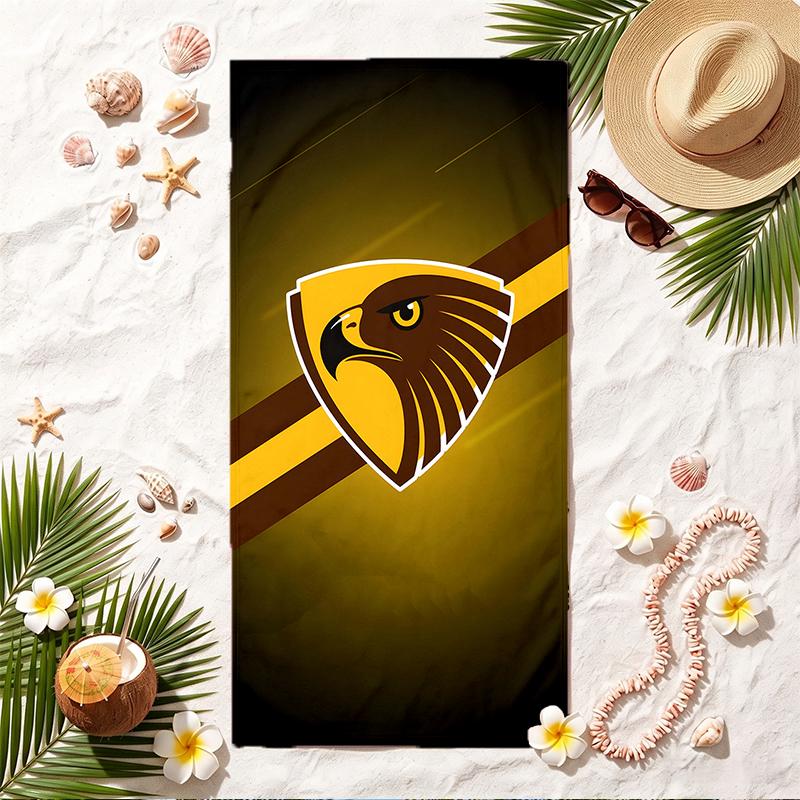 Hawthorn Hawks Soft Beach Towel Stylish Beach Pool Towel for Summer Seaside Vacation Travel