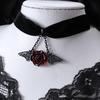 European & American Halloween Trendy Bat Pendant Necklace for Women