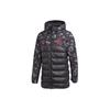 Adidas Mufc Ssp Padjkt Printed Color Block Hooded Cotton Jacket Winter Men Jacket Black DX9066