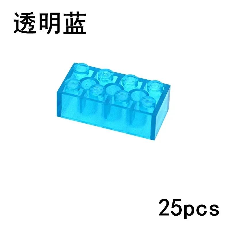 DO IT YOURSELF Plastic Material Construction Bricks Figures 25pcs Thick Blocks 2x4 Dots Dimension Works With featuring 3001 Learning Creativity Toy
