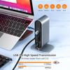 Док-станция 12 в 1 USB Type C HUB 4K HDMI-совместимый VGA RJ45 Lan Ethernet Устройство чтения карт SD/TF 100 Вт PD зарядка Разветвитель USB 3.0 для ноутбука