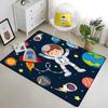 Cartoon Astronaut Beautiful Painting Carpet for Living Room Large Area Rug Black Soft Carpet Home Decoration Mats Boho Rugs