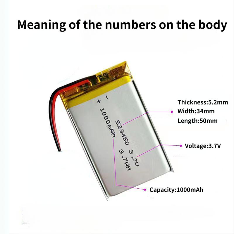 Long-lasting 3.7V Lithium Polymer Battery for Bluetooth GPS - High Capacity and Rechargeable