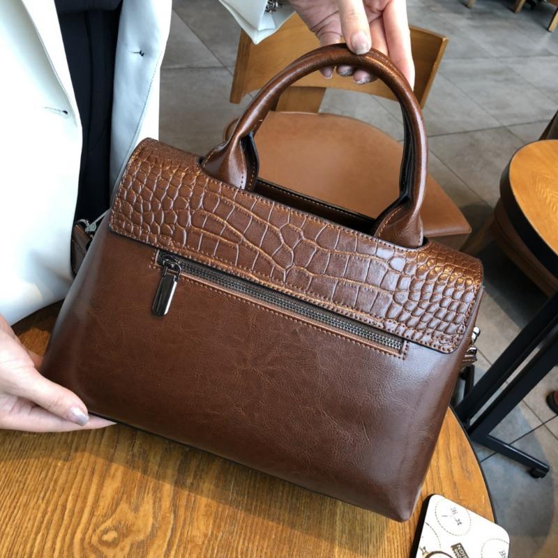 Высококачественная легкая роскошная женская сумка Sense Niche Design из натуральной кожи, весенняя сумка через плечо с широким ремешком, модная сумка для поездок на работу