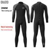 OUZO Men's 3mm Thick Warm Diving Suit - One-Piece Cold-Proof for Diving, Snorkeling, Surfing, and Winter Swimming