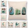 Newest Fashion Nordic Style Whale Cushion Cover Ocean Whales Home Pillow Case Linen Cotton Pillows Covers