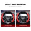 Carbon Fiber Car Emblem Steering Wheel Protective Cover For Skoda Octavia A5 Mk3 Fabia Yeti Kamiq Kodiaq Karoq Rapid Vrs Superb kybf34