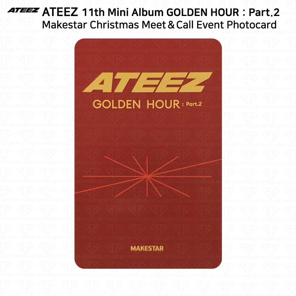 ATEEZ Golden Hour Часть 2 Makestar Christmas Meet&Call Event Фотокарточка Наклейка