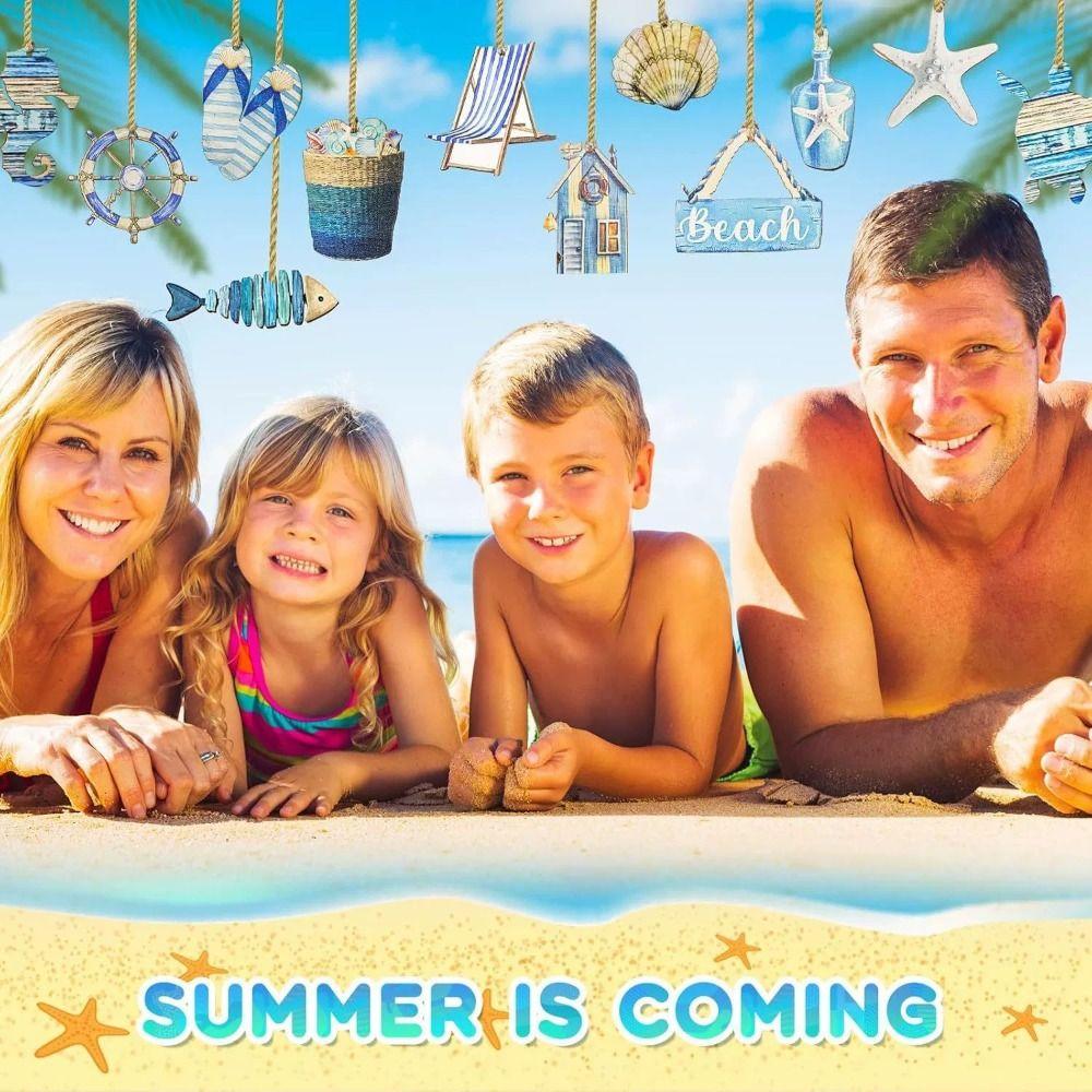 24 шт. Деревянные морские животные Подвесной кулон Черепаха Морской конек Морская жизнь Украшения Декор для дома Спальни