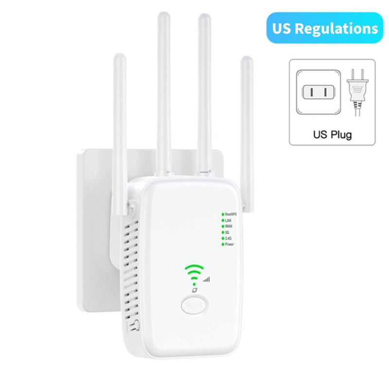1200 Мбит/с 5G беспроводной повторитель Wi-Fi 5G/2,4G двухдиапазонный усилитель Wi-Fi усилитель сигнала сетевой удлинитель 802.11ac гигабитный усилитель Wi-Fi дальнего действия 2024 новинка 2024 года