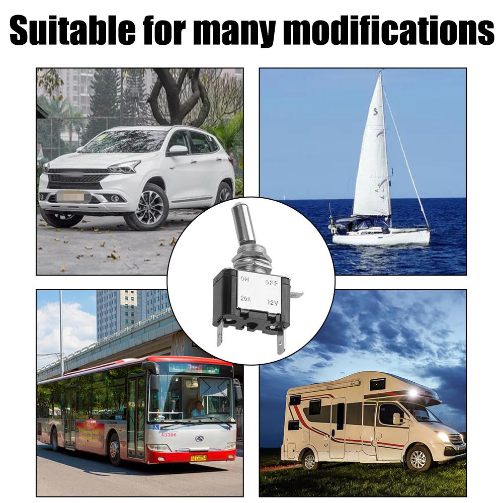 Control On/Off 12V 20A 1PCS Car Auto Cover LED Light SPST Toggle Rocker Switch Toggle Switch LED Switch With Protective Cover