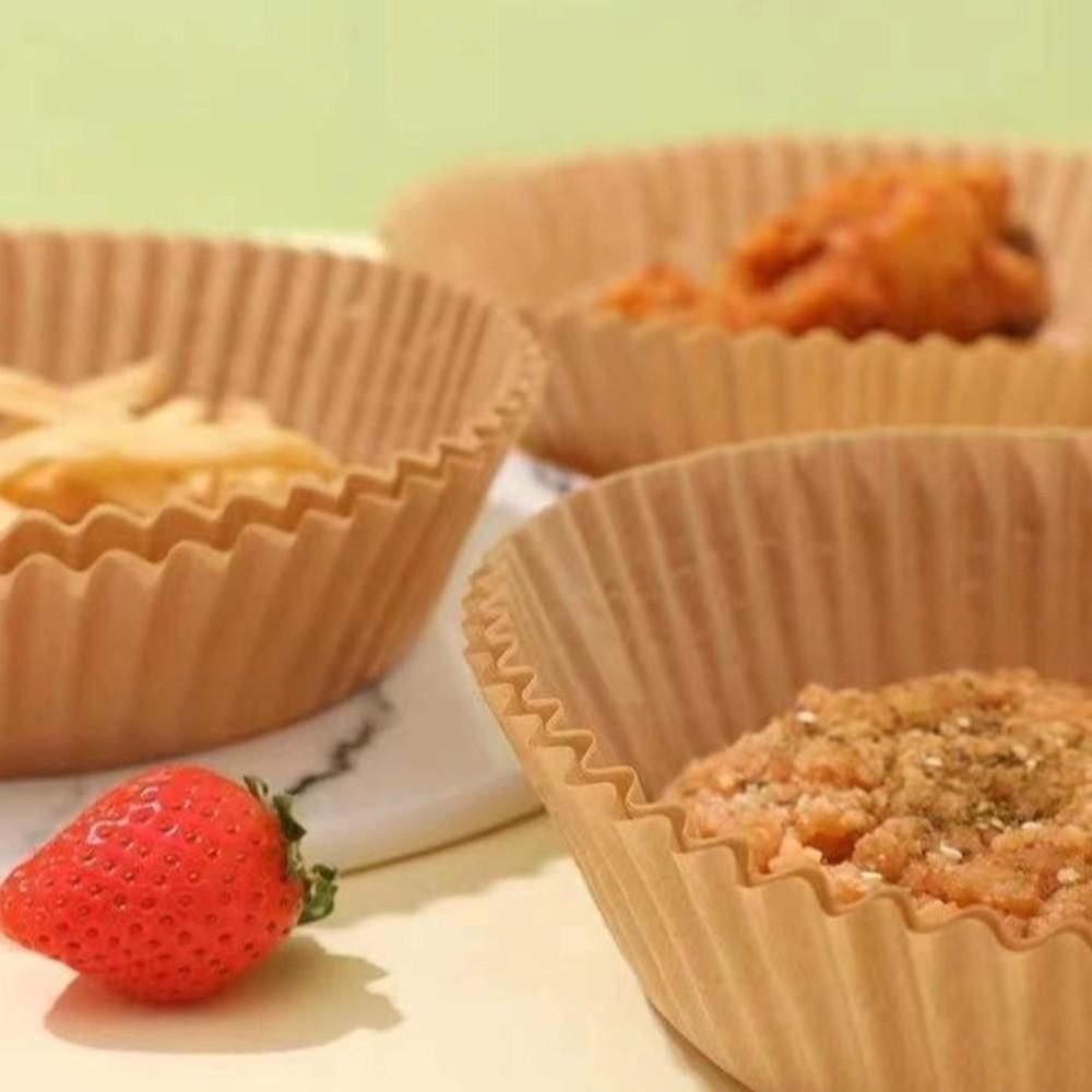 50/100 Pcs Oil-Proof Baking Paper Bowl Non-Stick Air Fryer Paper Disposable Baking Paper Oven