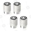 4pcs Five-Pointed Star Logo Car Wheel Tire Valve Caps Air Stem Aluminum Accessories For Jeep Wrangler Sahara Cherokee Ford F150 LVCZN1