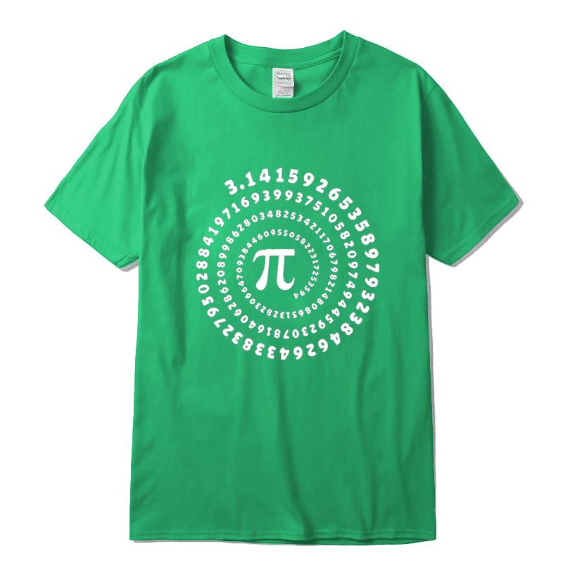 Mens High Quality 100 cotton funny pi design print summer loose oneck men tshirt short sleeve tshirt male tees tops