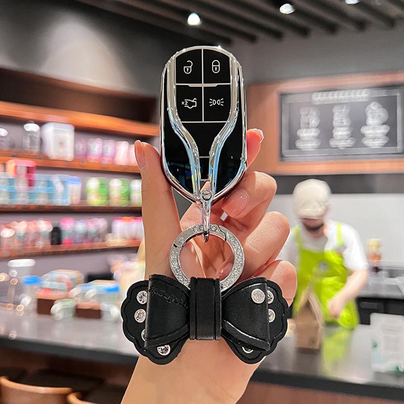 Чехол для ключей Maserati, совместимый с моделями Ghibli, Levante, GT - Премиальная пряжка-ракушка