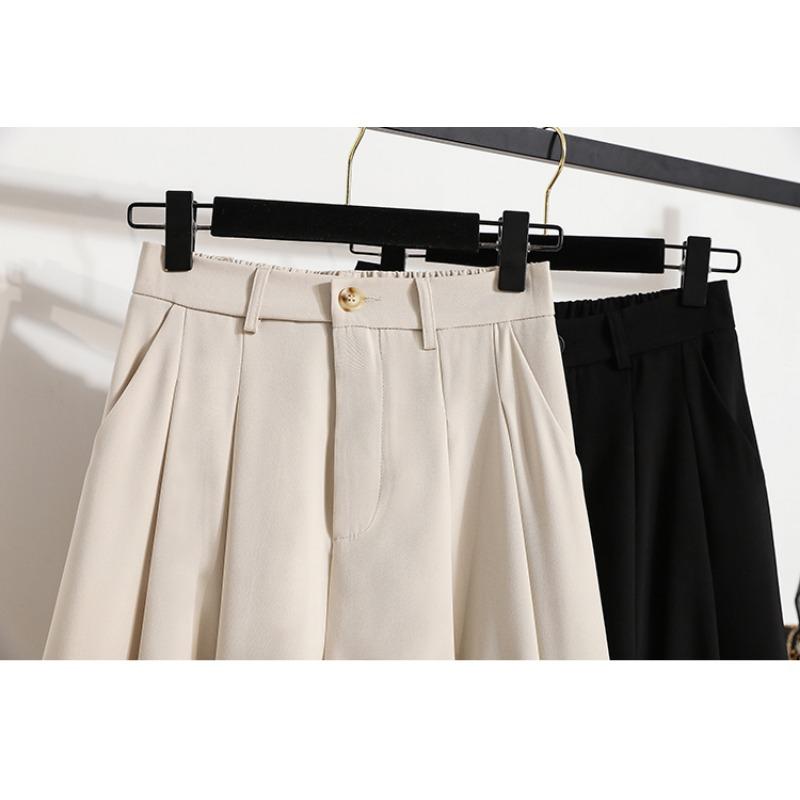 DIMANAF 2025 Шорты больших размеров Летние женские однотонные брюки с широкими штанинами Высокая талия Свободные повседневные короткие брюки Базовые Шаровары Новинка