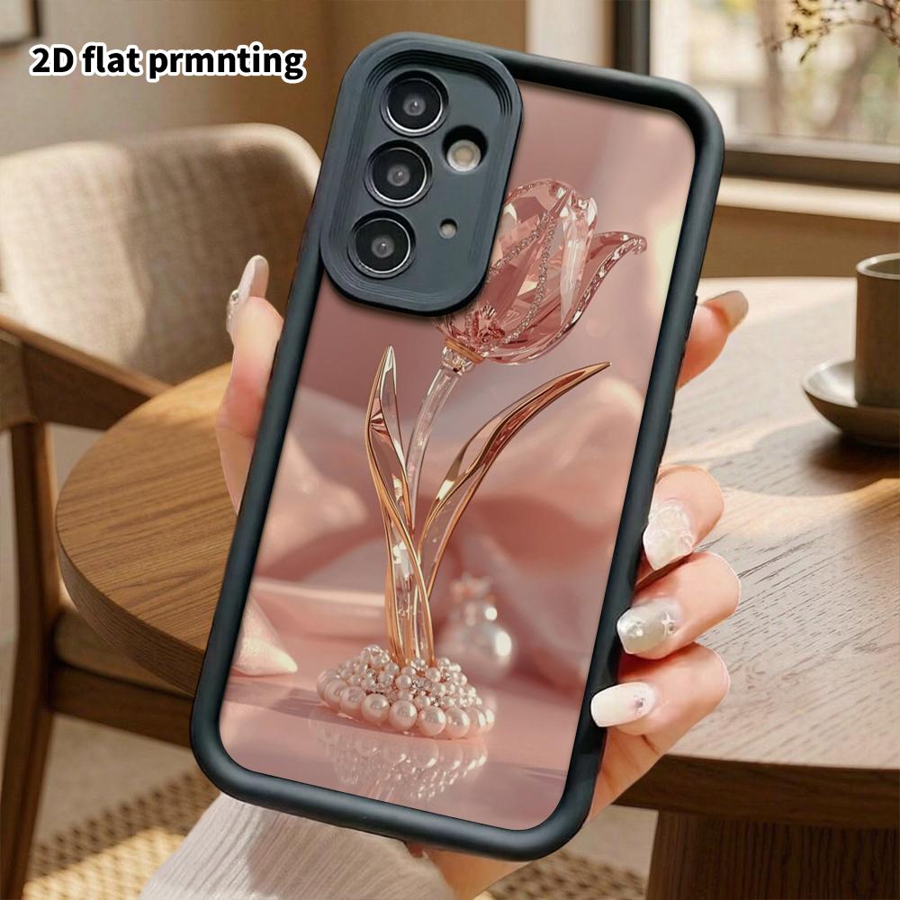 Phone Case: 2D Flat Samsung Galaxy A34 A35 M05 M06 S20 S22 S21 FE Plus 5G Gradient Protective Case, Tulip Ornament, Christmas and Halloween Gifts