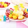 10Pcs Creative Plastic Mini Fruit Fork Lunch Decoration Cartoon Elephant Giraffe Bento Stick Party Favors