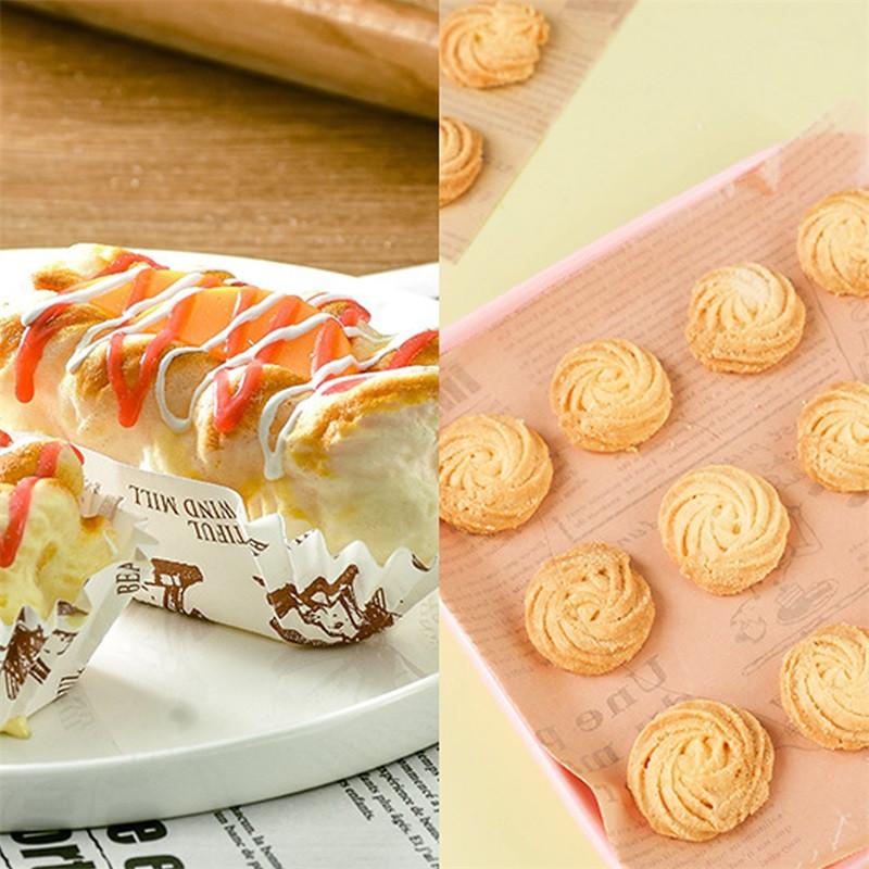 Бумажные листы для выпечки, английская газета, предварительно вырезанный пергамент для выпечки печенья, жарки, приготовления пищи, решетка для гриля