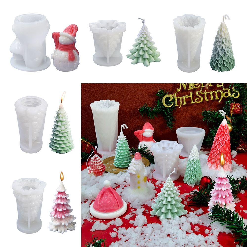 Домашний декор Гипсовая форма для изготовления свечей Силиконовая форма Форма для свечи «Рождественская елка» Формы для смолы Рождественское украшение