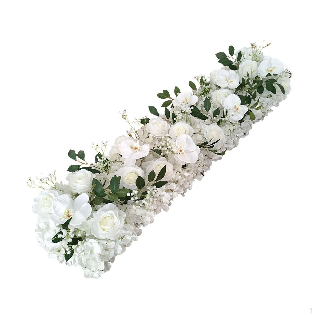 Flower Panel Backdrop Silk Table Centerpiece Artificial Rose Floral for Wedding