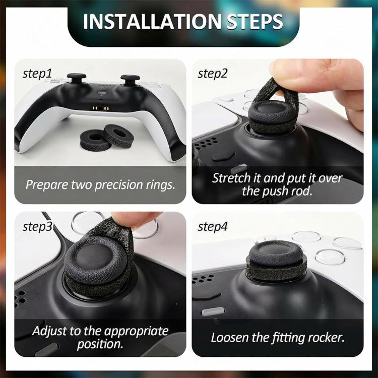 12Pcs Soft Silicone‑Sponge Aiming Precision Rings Anti‑Collision Joystick Auxiliary Rings For PS4 PS5 Xbox Switch Stadia Controller