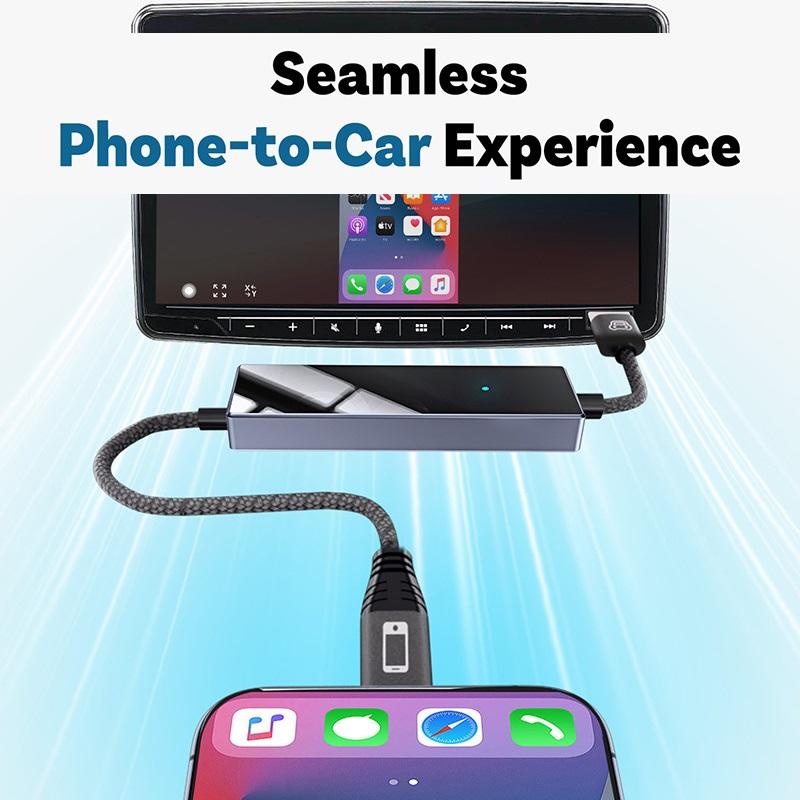 Беспроводной автомобильный адаптер для CarPlay, MirrorTouch Двустороннее управление, Plug & Play, для автомобильных мультимедийных систем