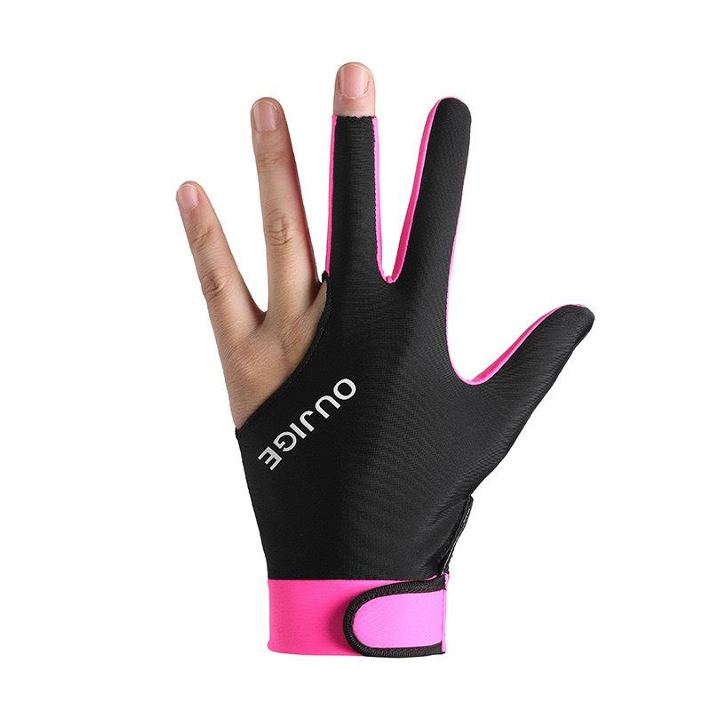 1 шт. Перчатка для бильярда, левая, три пальца, перчатка для бильярда, нескользящие наклейки, эластичные перчатки для тренировок по бильярду, аксессуары