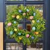Cross Border Creative Flower Wreath Decoration Hong Kong Love Easter Egg Wreath Festival Decoration Door Hanging Flower Wreath
