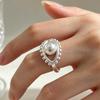 Xiaomi BF CLUB 925 Sterling Silver Ring For Women Jewelry Eye Ball Shape Open Vintage Handmade Ring Allergy For Party Birthday Gift