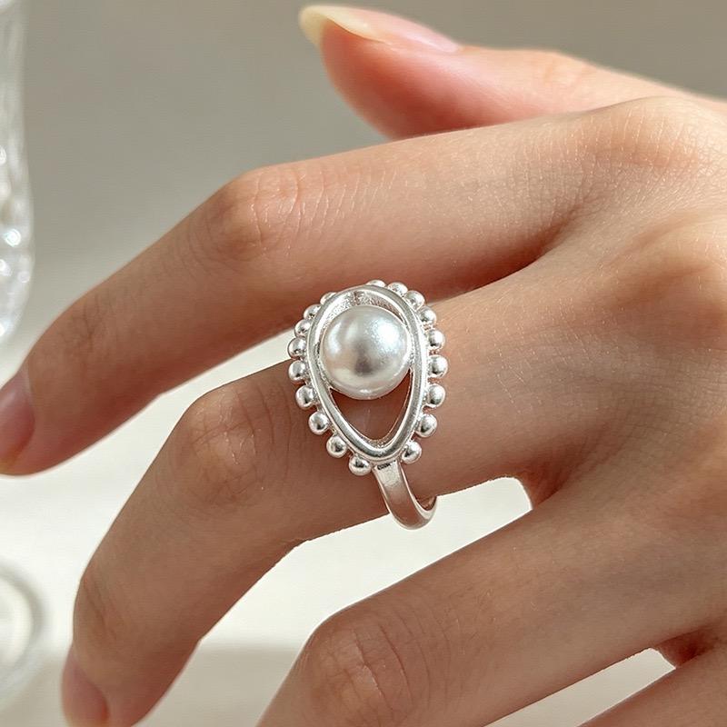 Xiaomi BF CLUB 925 Sterling Silver Ring For Women Jewelry Eye Ball Shape Open Vintage Handmade Ring Allergy For Party Birthday Gift