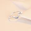 Jewelry Wave Shape GRA Certificate Full VVs1 Moissanite S925 Sterling Silver Stackable Band Wedding Ring for Women