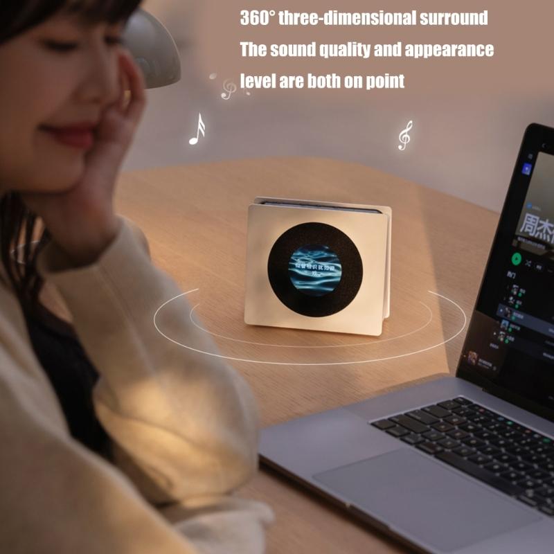 Винтажная прикроватная лампа-часы с Bluetooth-совместимым подключением, проигрывателем и колонкой для любителя музыки